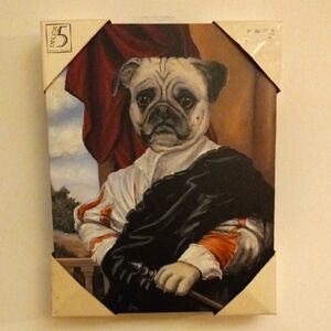 Pug Dog Canvas Picture Wall Decor